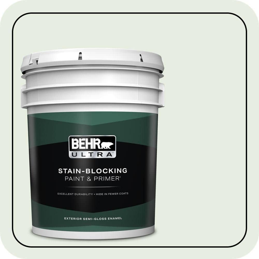 BEHR ULTRA 5 gal. #S400-1 At Ease Semi-Gloss Enamel Exterior Paint & Primer