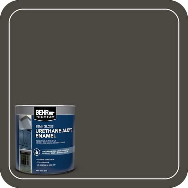 BEHR PREMIUM 1 qt. #T18-11 Unplugged Semi-Gloss Enamel Urethane Alkyd Interior/Exterior Paint (2)