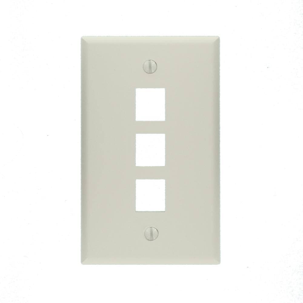 Leviton White 1-Gang Audio/Video Wall Plate (1-Pack) 41080-3WP (2)