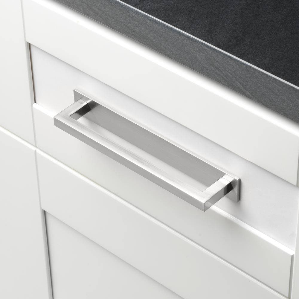 GLIDERITE 7-1/4 in. Squared Cabinet Backplate 6-1/4 in. Center to Center, 7342-160-SN (2)