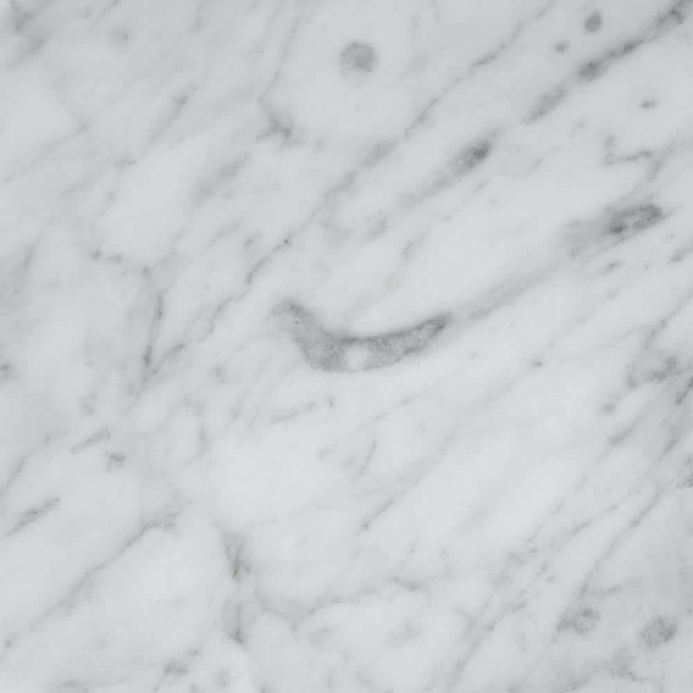 Home Decorators Collection 73 in. W 22 in D Marble White Rectangular Double Sink Vanity Top Carrara Marble (3)