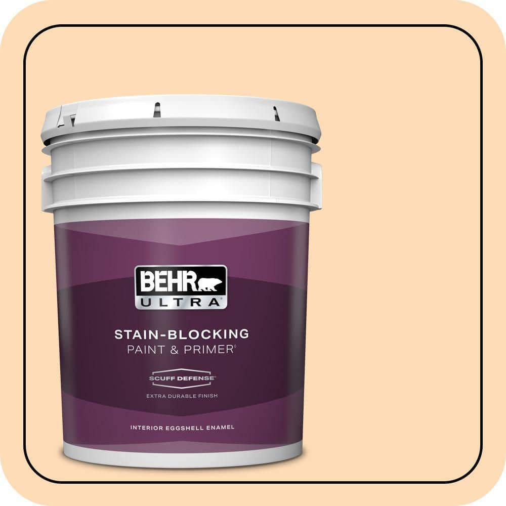 BEHR ULTRA 5 gal. #P220-2 Peche Extra Durable Eggshell Enamel Interior Paint & Primer