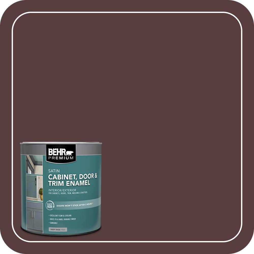 BEHR PREMIUM 1 qt. #PPU1-02 Divine Wine Satin Enamel Interior/Exterior Cabinet, Door & Trim Paint