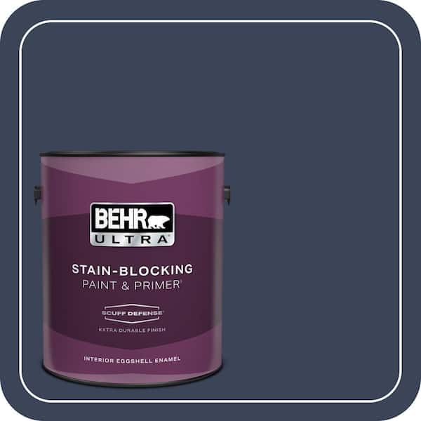 BEHR ULTRA 1 gal. #600F-7 Soulful Music Extra Durable Eggshell Enamel Interior Paint & Primer (2)
