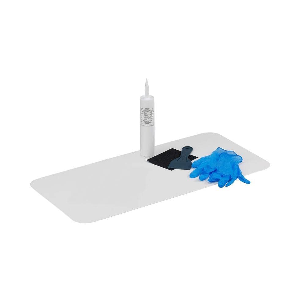 Unbranded 16 in. W x 36 in. L Bathtub Floor Repair Inlay Kit in White