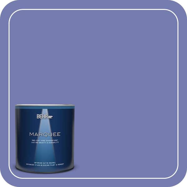 BEHR MARQUEE 1 qt. #620B-6 Magic Moment Satin Enamel Interior Paint & Primer (2)