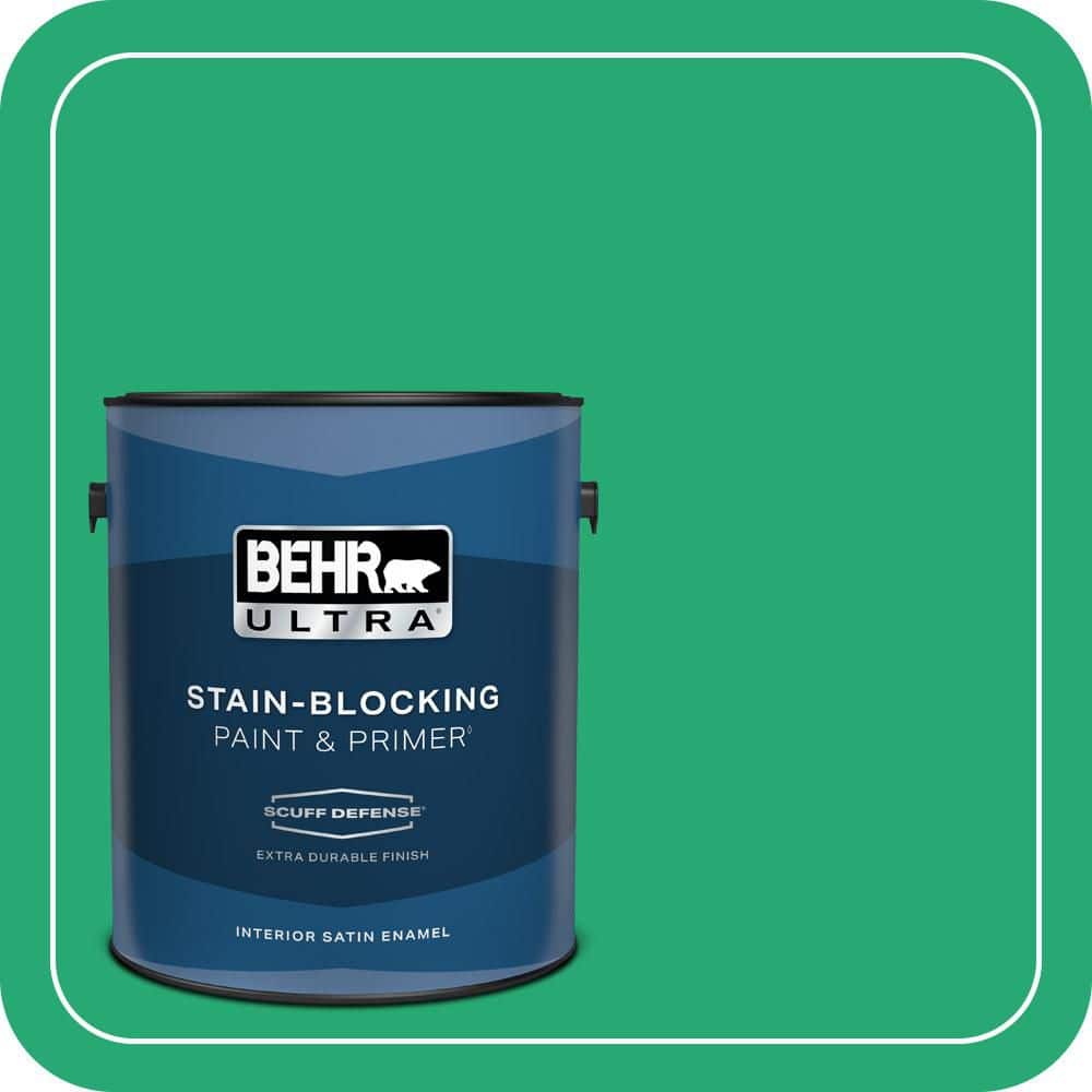 BEHR ULTRA 1 gal. #470B-5 Garden Medley Extra Durable Satin Enamel Interior Paint & Primer