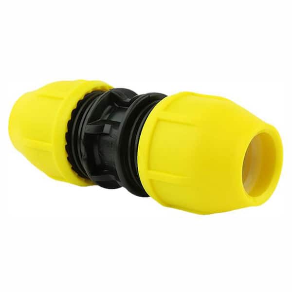 HOME-FLEX 3/4 in. IPS DR 11 Underground Yellow Poly Gas Pipe Coupler (2)