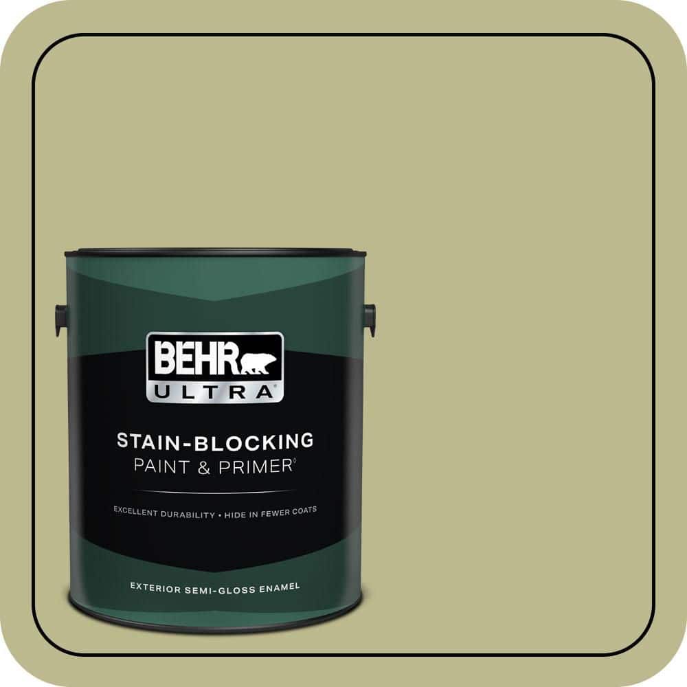 BEHR ULTRA 1 gal. #S340-4 Back to Nature Semi-Gloss Enamel Exterior Paint & Primer