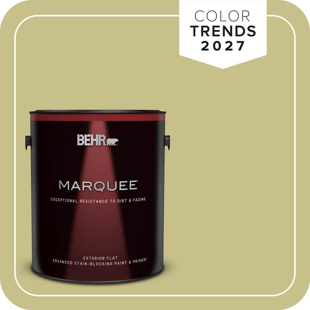 BEHR MARQUEE 1 gal. #PPU9-11 Wheat Grass Flat Exterior Paint & Primer