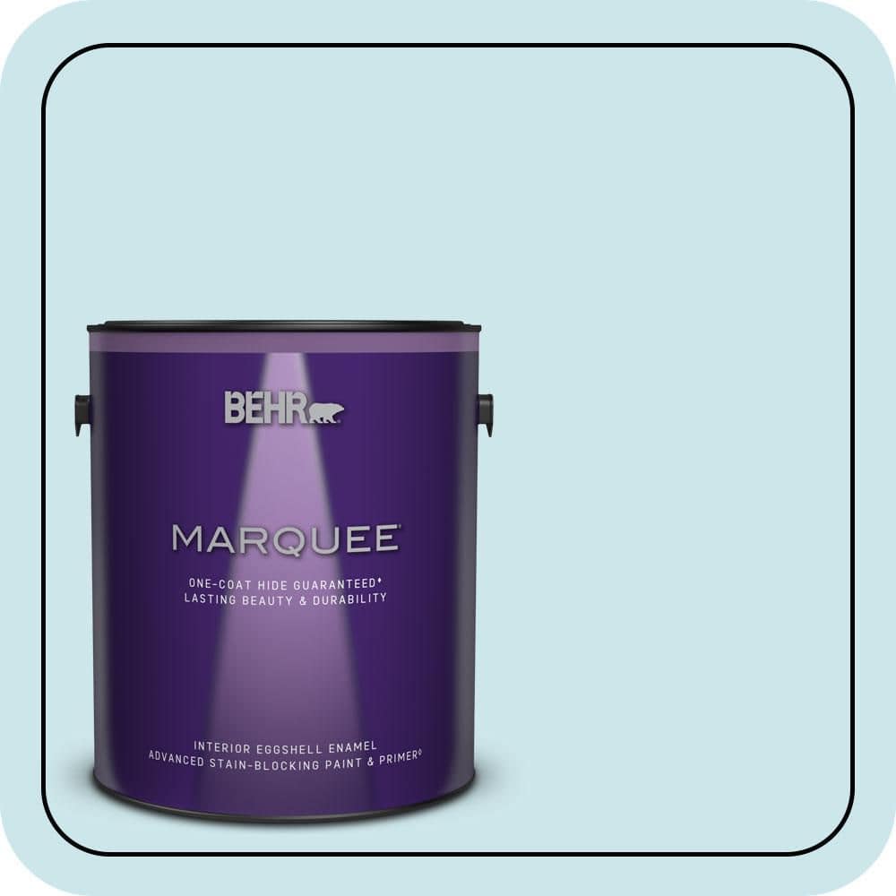 BEHR MARQUEE 1 gal. #530C-2 Clear Water Eggshell Enamel Interior Paint & Primer