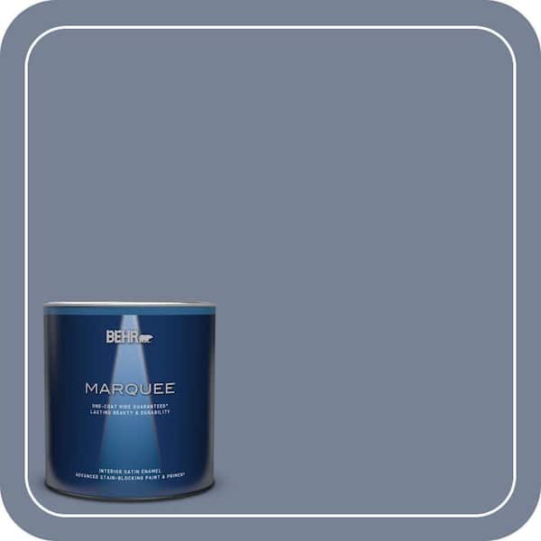 BEHR MARQUEE 1 qt. #PPU15-07 Tranquil Pond Satin Enamel Interior Paint & Primer (2)