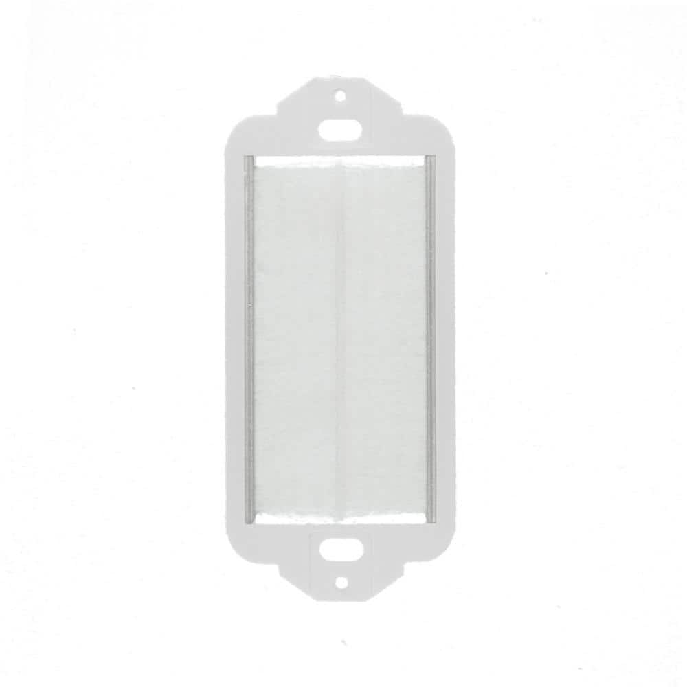 Leviton White 1-Gang Audio/Video Wall Plate (1-Pack) 41075-DBW (2)