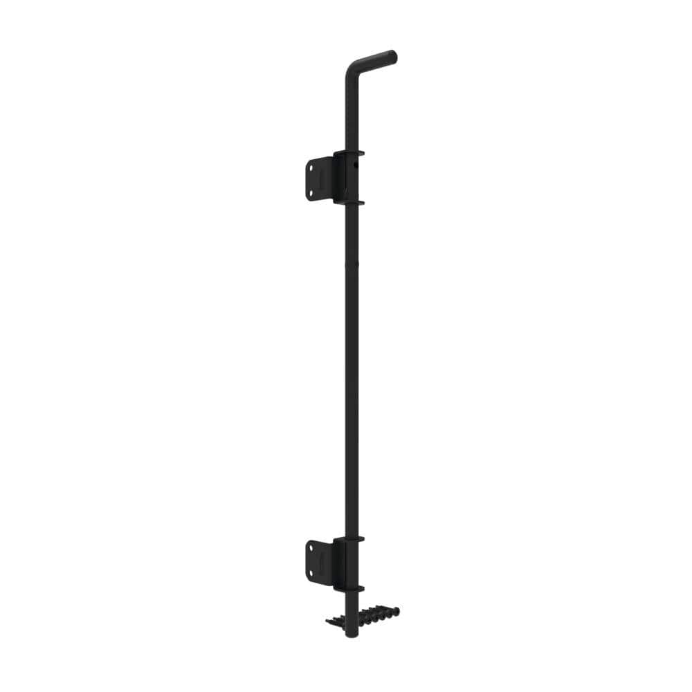 Barrette Outdoor Living 24.75 in. Black Metal Heavy Duty Fence Drop Rod (2)