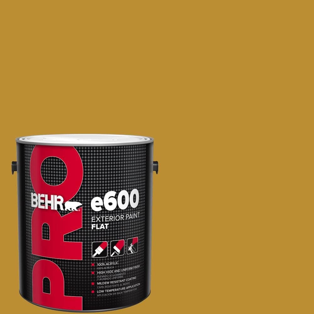BEHR PRO 1 gal. #360D-7 Brown Mustard Flat Exterior Paint