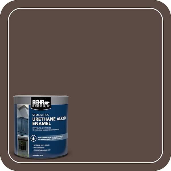 BEHR PREMIUM 1 qt. #S-G-790 Bear Rug Semi-Gloss Enamel Urethane Alkyd Interior/Exterior Paint (2)