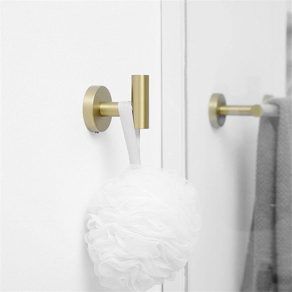 HMMHVV Bath Hardware Set Towel Bar Set Stainless Steel Wall Mount Bathroom Accessories Set (4)