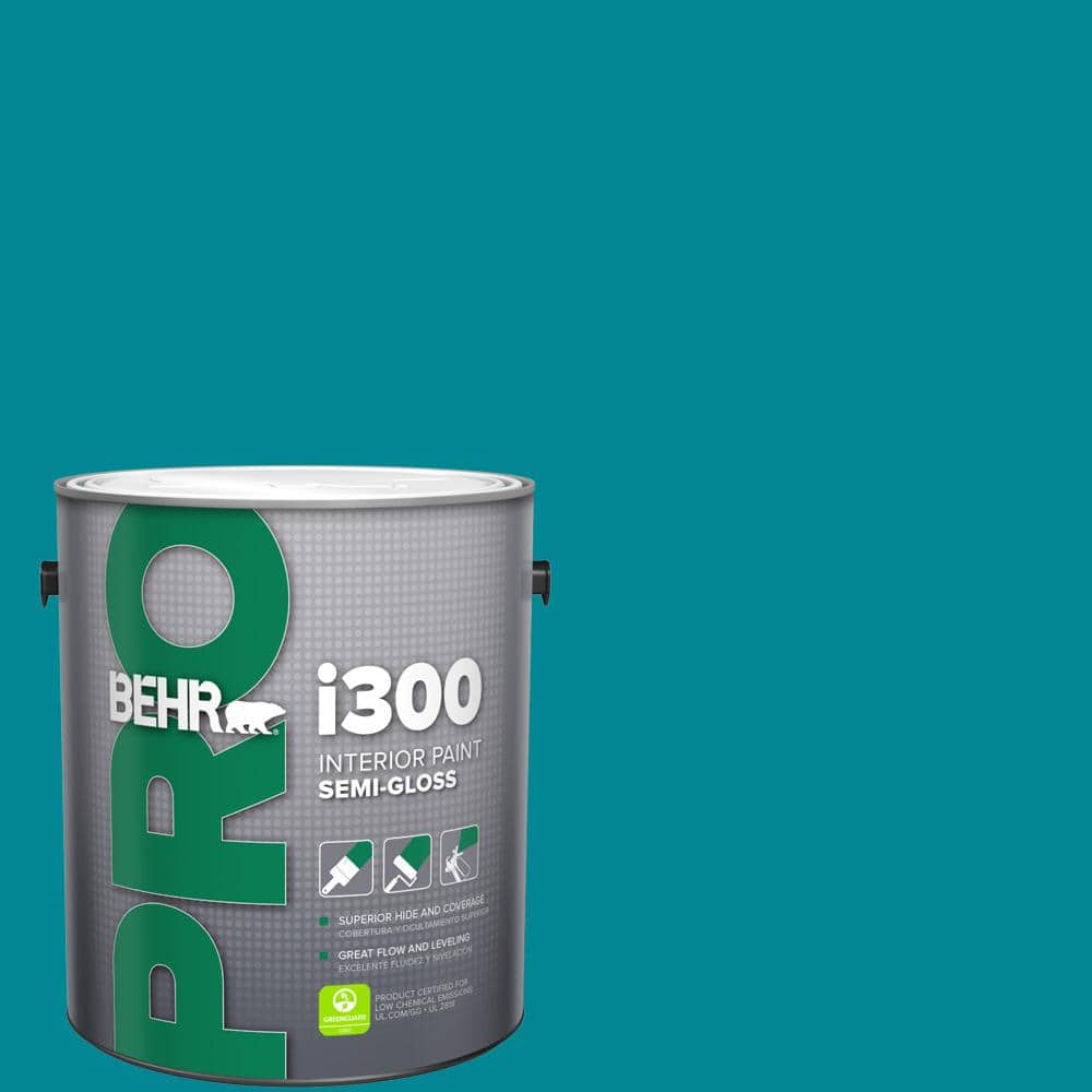 BEHR PRO 1 gal. #HDC-SM16-06 Blue Slushie Semi-Gloss Interior Paint