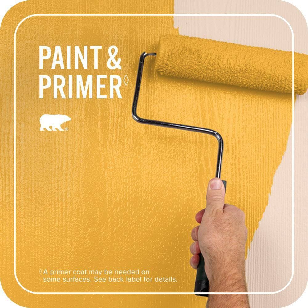 BEHR PREMIUM PLUS 1 qt. #P270-6 Soft Boiled Flat Exterior Paint & Primer (3)