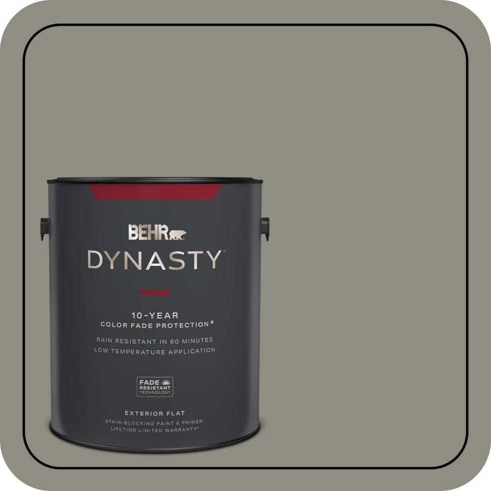 BEHR DYNASTY 1 gal. #N370-5 Incognito Flat Exterior Stain-Blocking Paint & Primer