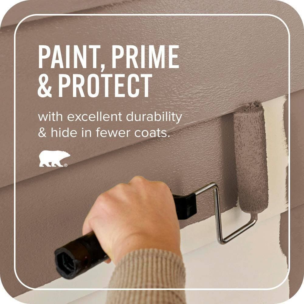 BEHR ULTRA 1 gal. #N190-6 Nut Brown Satin Enamel Exterior Paint & Primer (3)