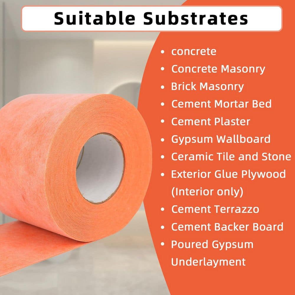 Unbranded Waterproof Membrane Barrier 42 sq. ft. for Showers Kitchens Saunas Superior Moisture Protection Easy Installation (3)