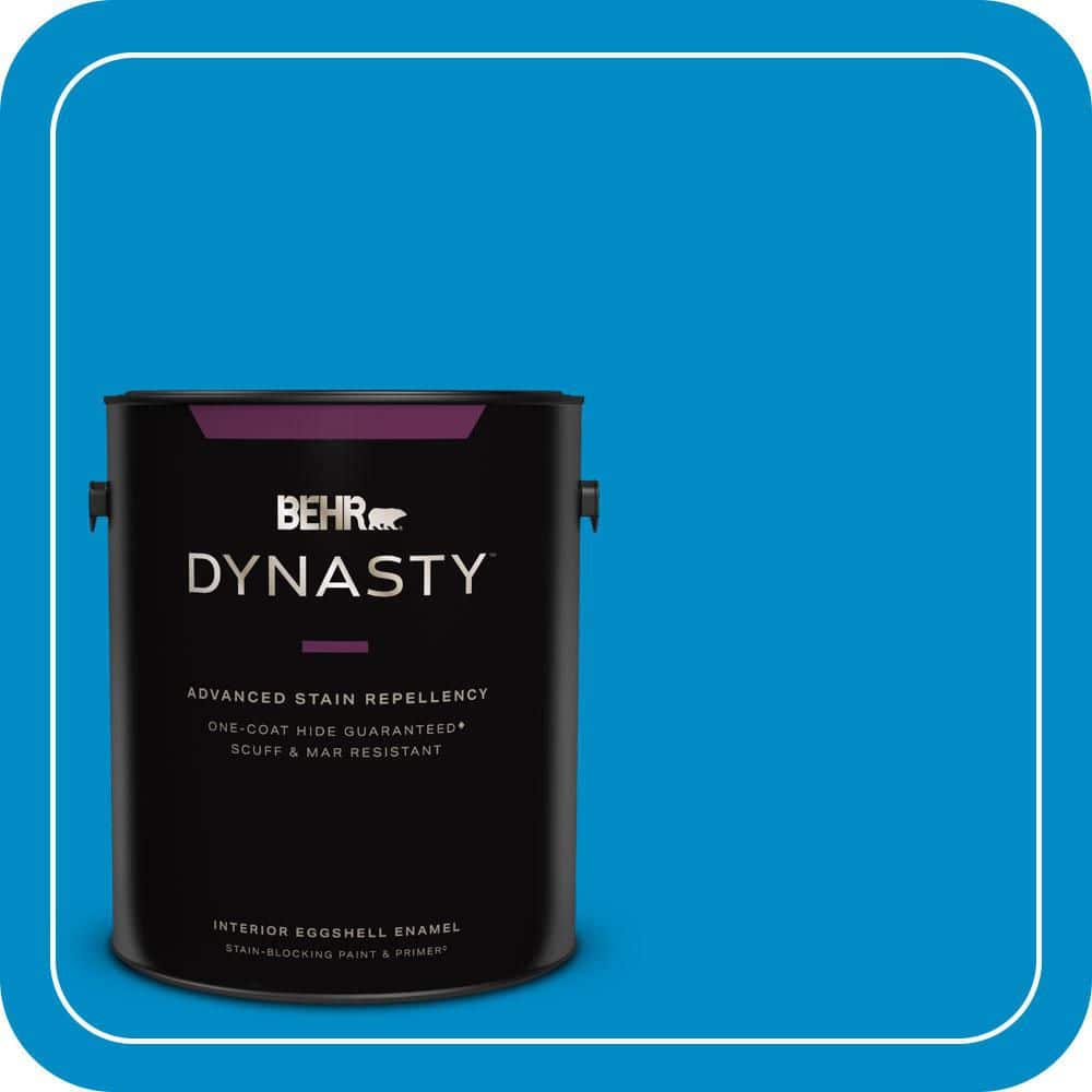 BEHR DYNASTY 1 gal. #MQ4-57 Celebration Blue One-Coat Hide Eggshell Enamel Interior Stain-Blocking Paint & Primer