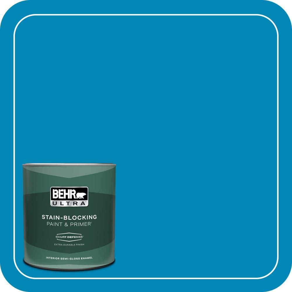 BEHR ULTRA 1 qt. #540B-7 Royal Peacock Extra Durable Semi-Gloss Enamel Interior Paint & Primer