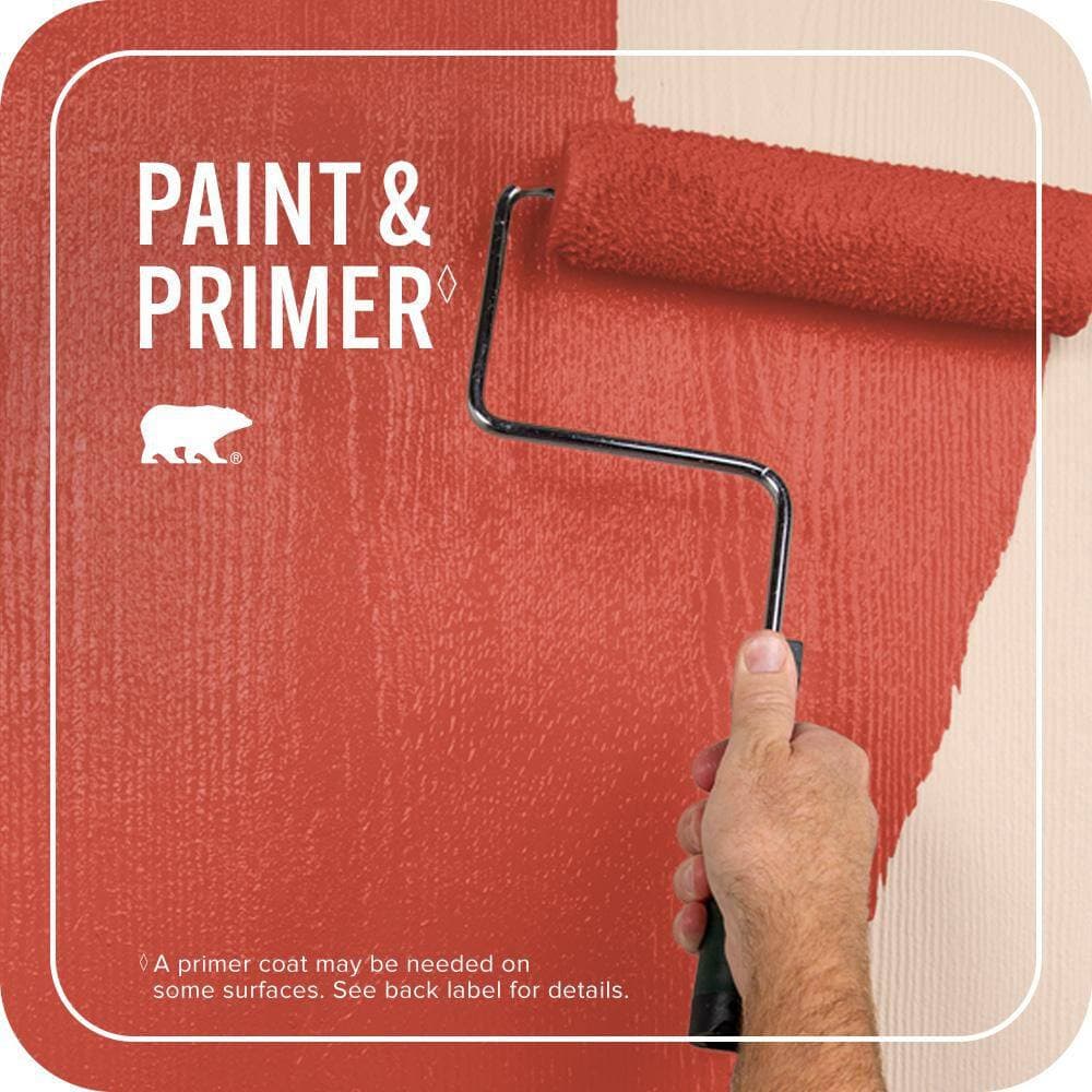 BEHR PREMIUM PLUS 1 qt. #P180-7 Top Tomato Satin Enamel Exterior Paint & Primer (3)