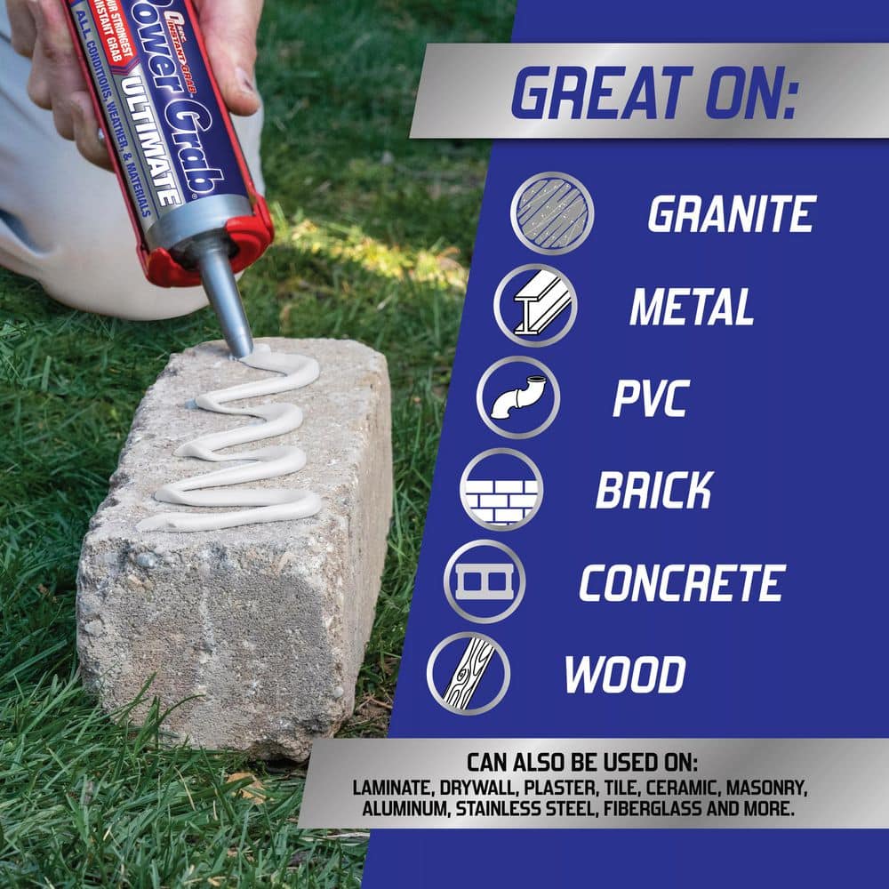 Loctite Power Grab Ultimate Instant Grab SMP Construction Adhesive Cartridge (4)