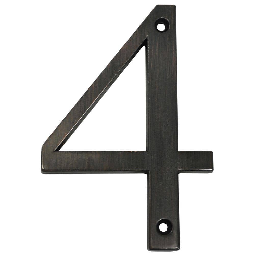 The Hillman Group 4 in. Distinctions Flush Mount Bronze Number 4