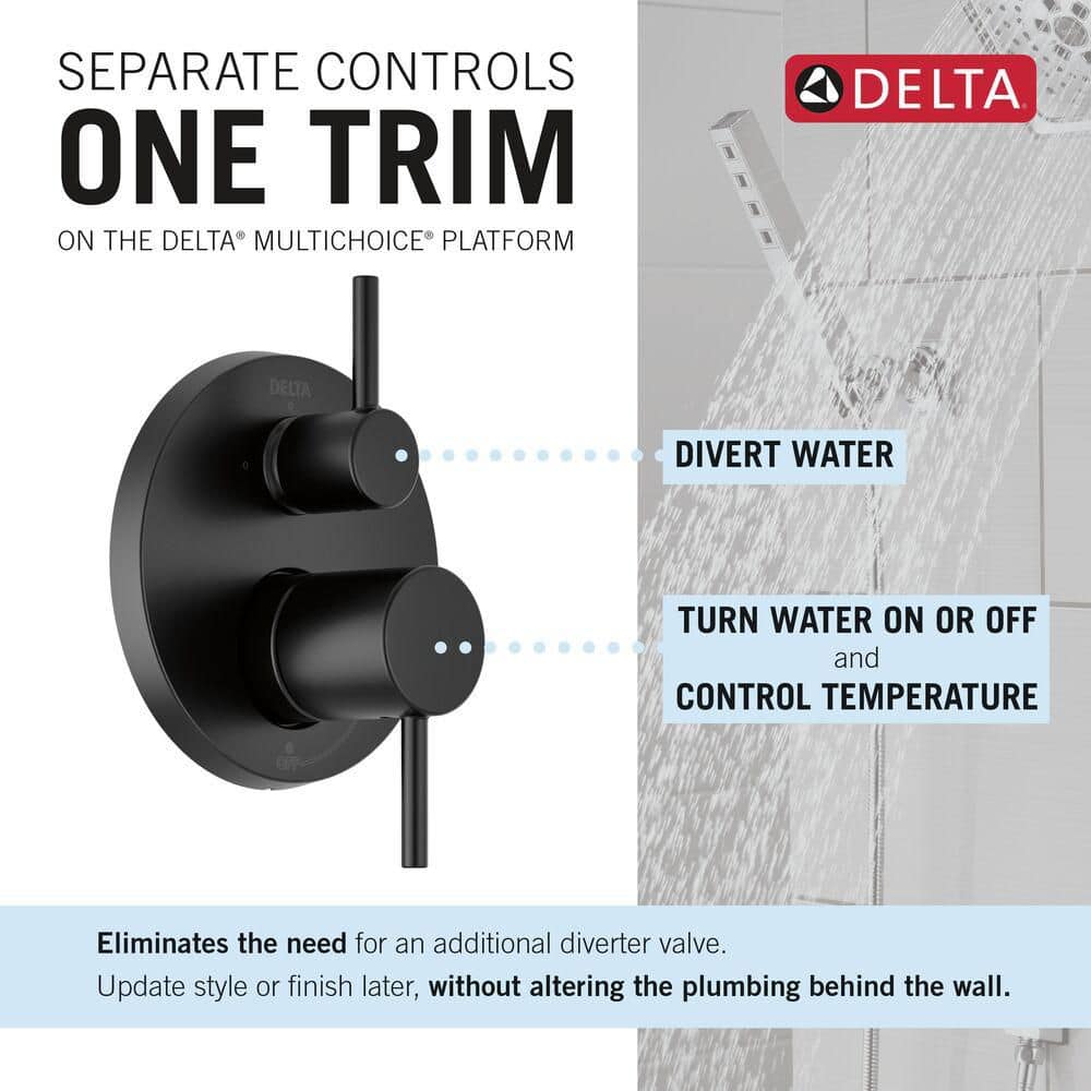 Delta Modern 2-Handle Shower Trim Kit with Hand Shower (Valve Not Included) (4)