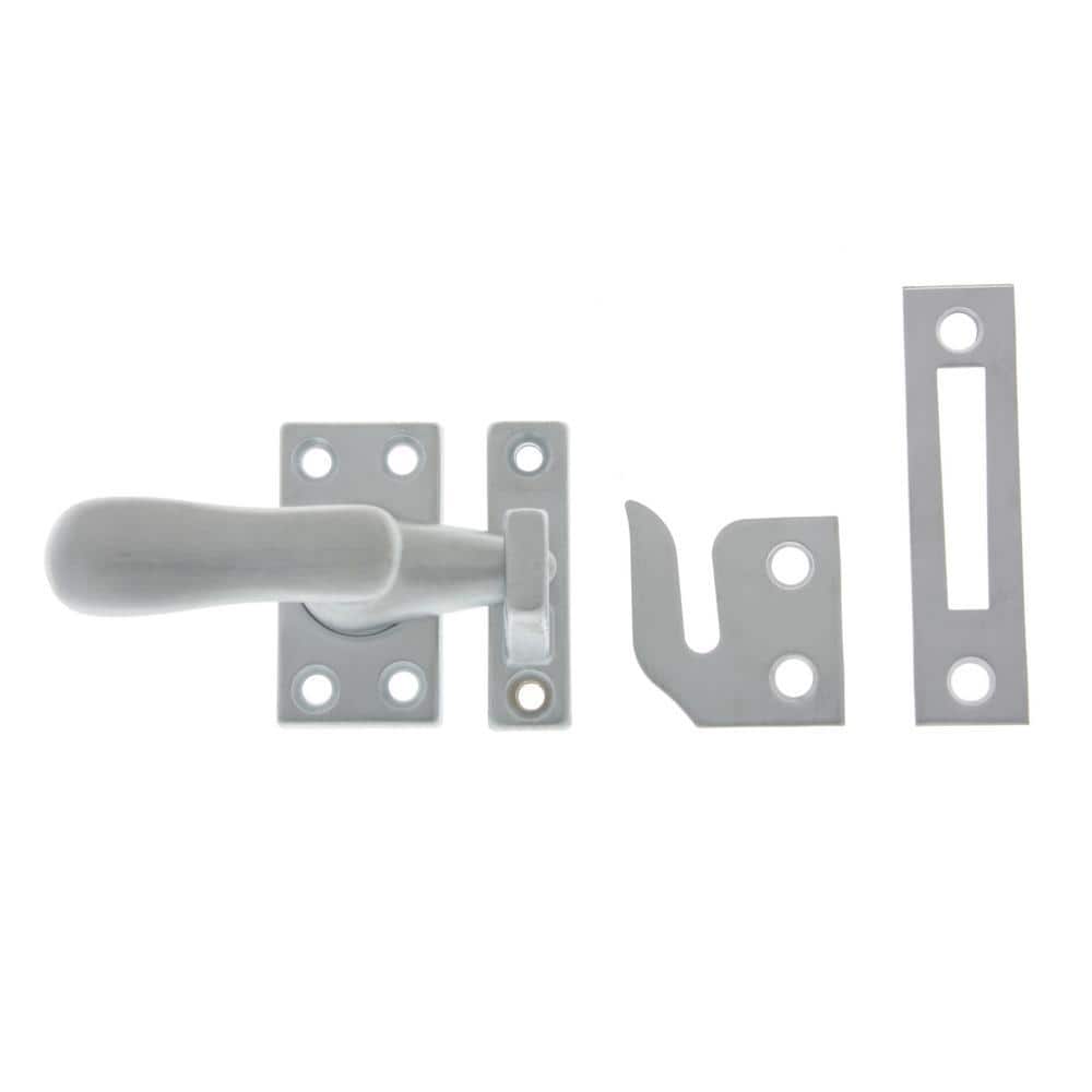 idh by St. Simons Satin Chrome Solid Brass Large Window Sash Lock with Casement Fastener (1)