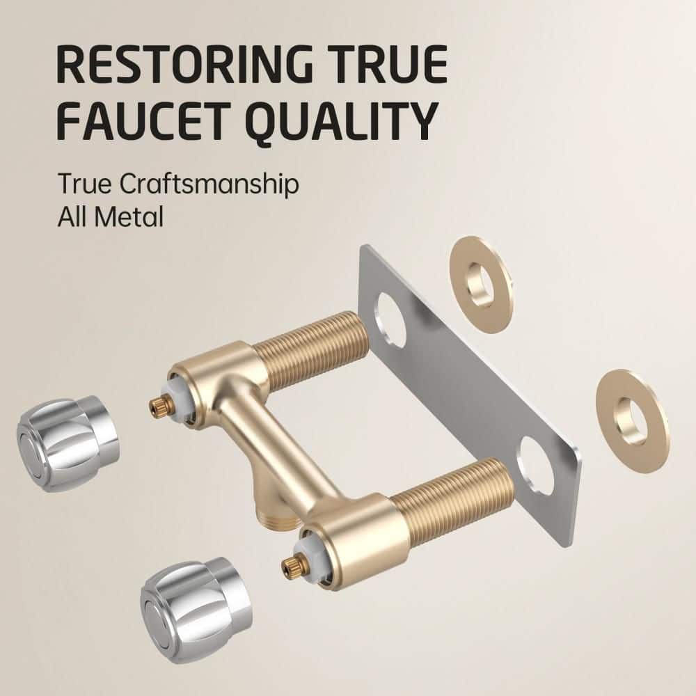 KES All-Metal 4 in. Replacement RV Shower Valve, Brass Solid Body, Chrome (3)