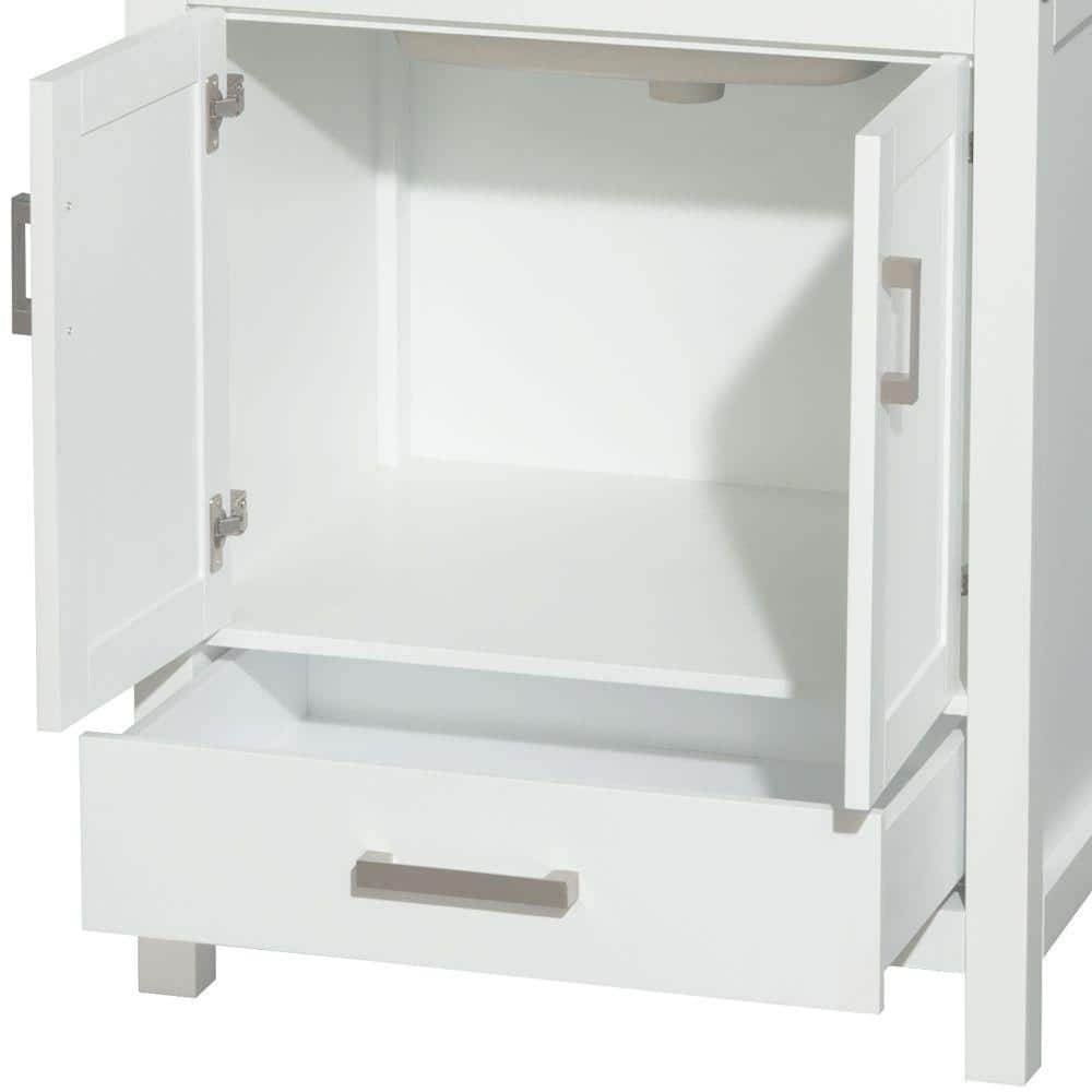 Wyndham Collection Sheffield 29 in. W 21.75 in. D 34.5 in. H Single Bath Vanity Cabinet without Top White (2)