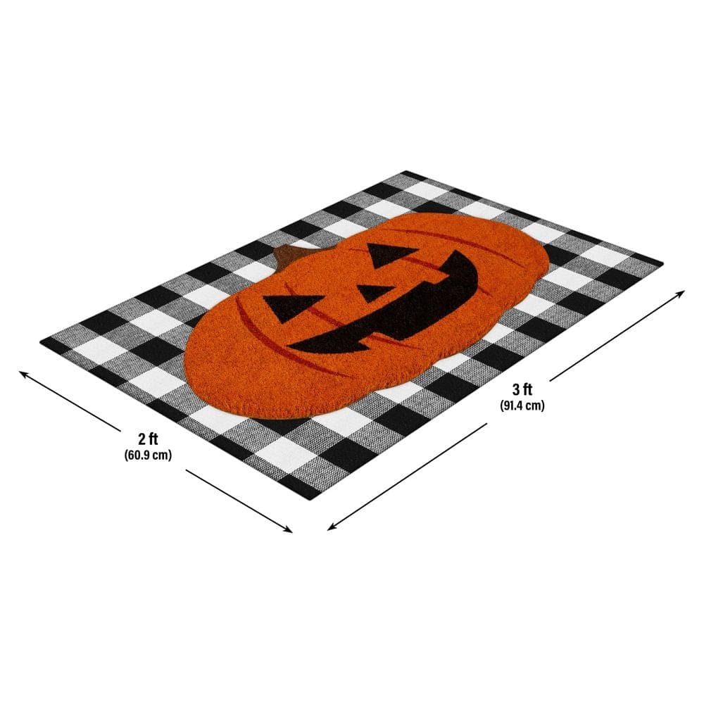 Unbranded Pumpkin 24 in. x 36 in. Fall Coir Layering Mat (4)