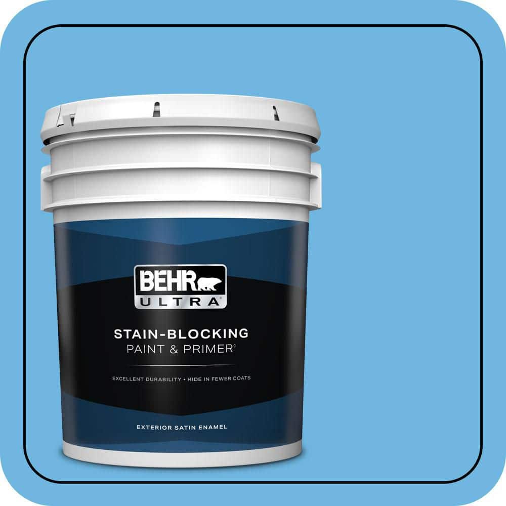 BEHR ULTRA 5 gal. #P500-4 Life Force Satin Enamel Exterior Paint & Primer