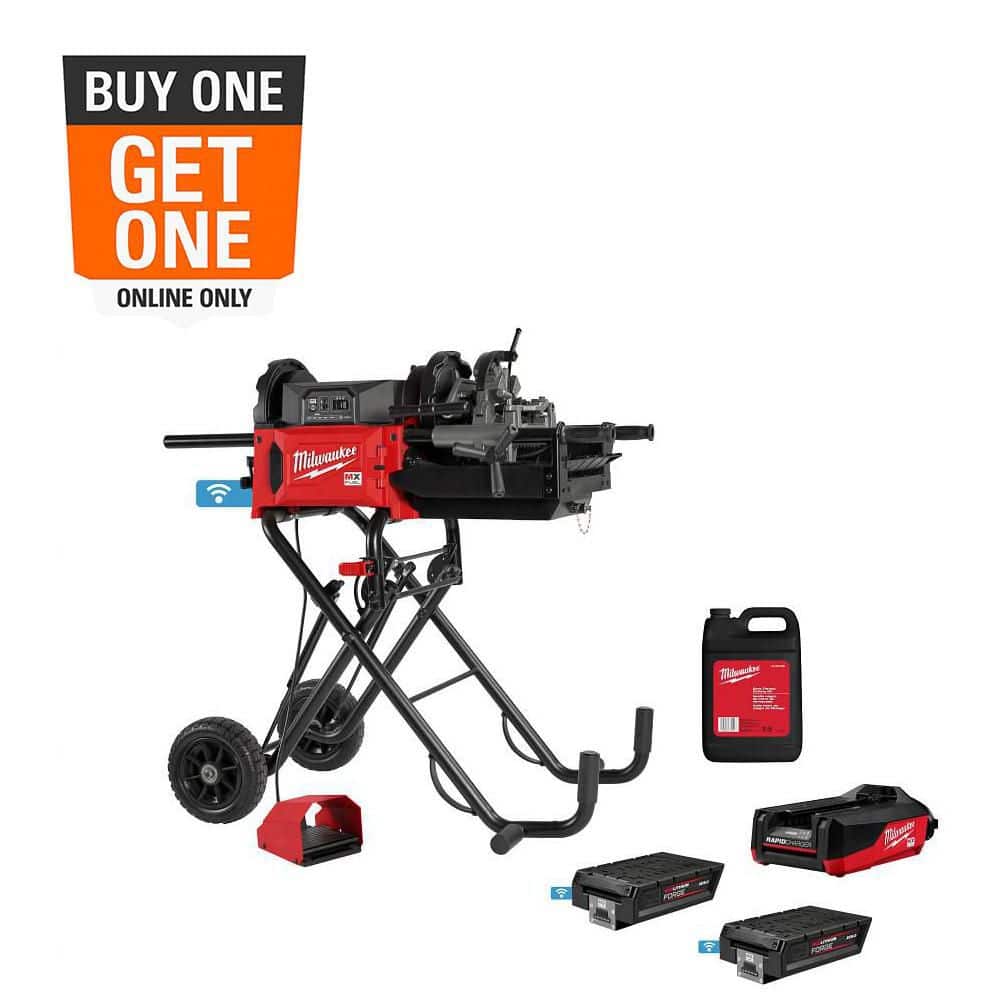 Milwaukee MX FUEL Lithium-Ion Cordless 1/2 in. to 2in. Pipe Threading Machine w/(2) Batteries and Charger