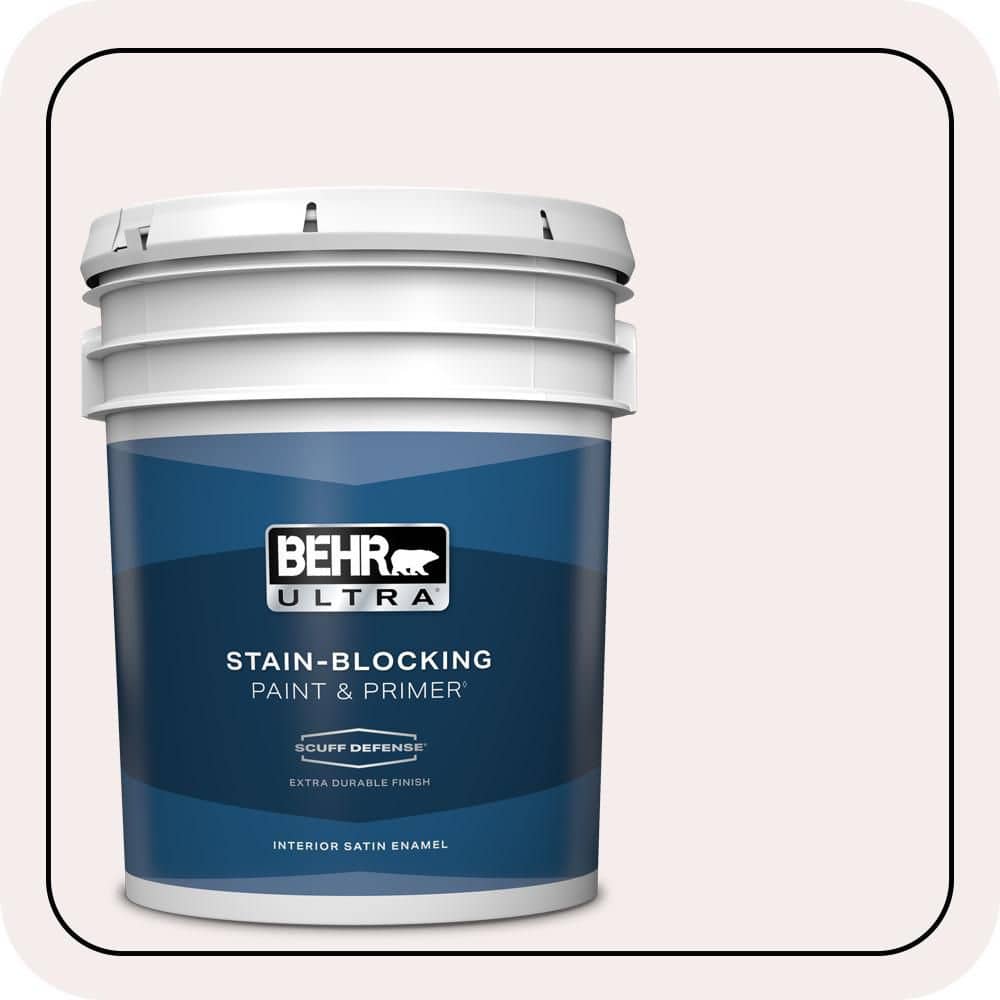BEHR ULTRA 5 gal. #680E-1 First Blush Extra Durable Satin Enamel Interior Paint & Primer