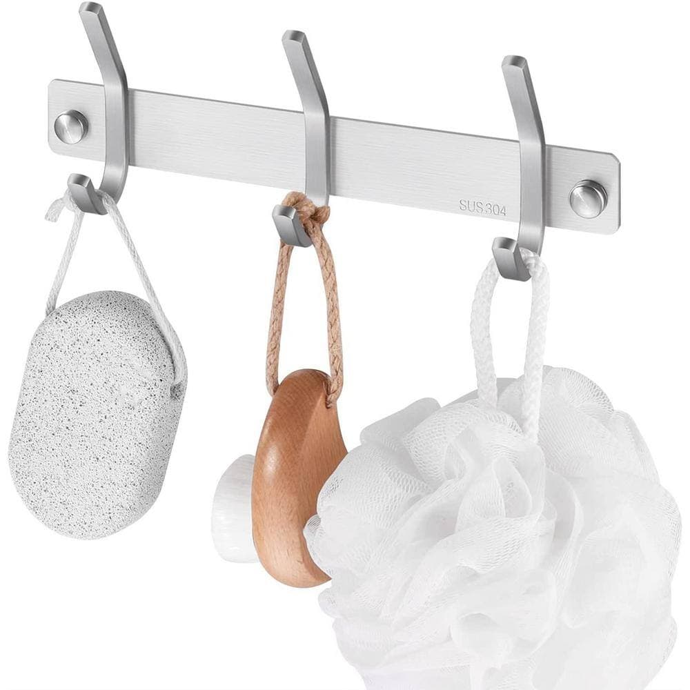 16 GAUGE SINKS Ian 8.7 in . J-Hook Robe/Towel Hook in Brushed Steel 16GS-36124 (2)