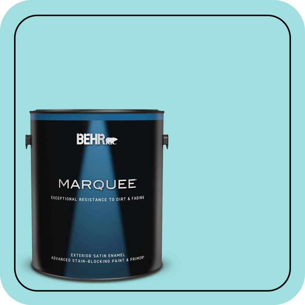 BEHR MARQUEE 1 gal. #P460-2 Tropical Waterfall Satin Enamel Exterior Paint & Primer