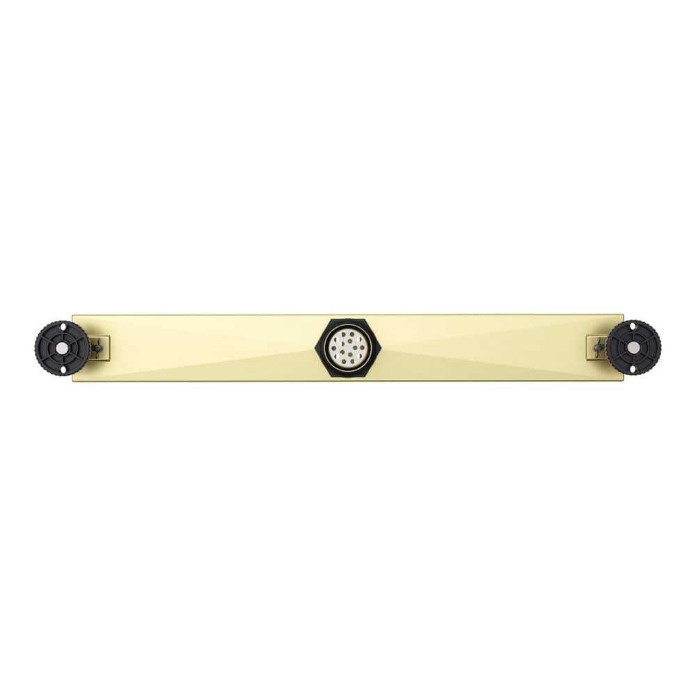 DreamLine Enigma 24 in. Linear Grate Shower Drain, Brushed Brass (2)