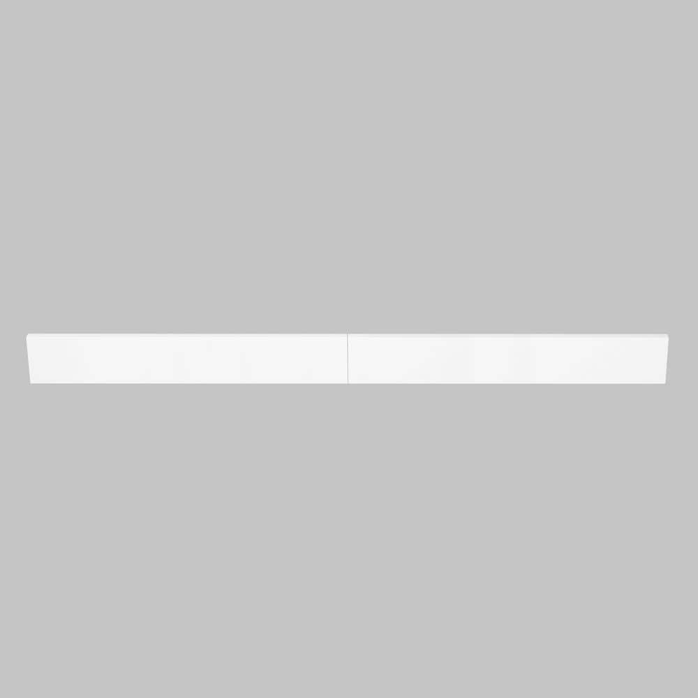 TJAmerican 61 in. W x 0.75 in. x 4 in. Engineered White Marble Bathroom Vanity Backsplash (2-Pieces of 30.5 in.)