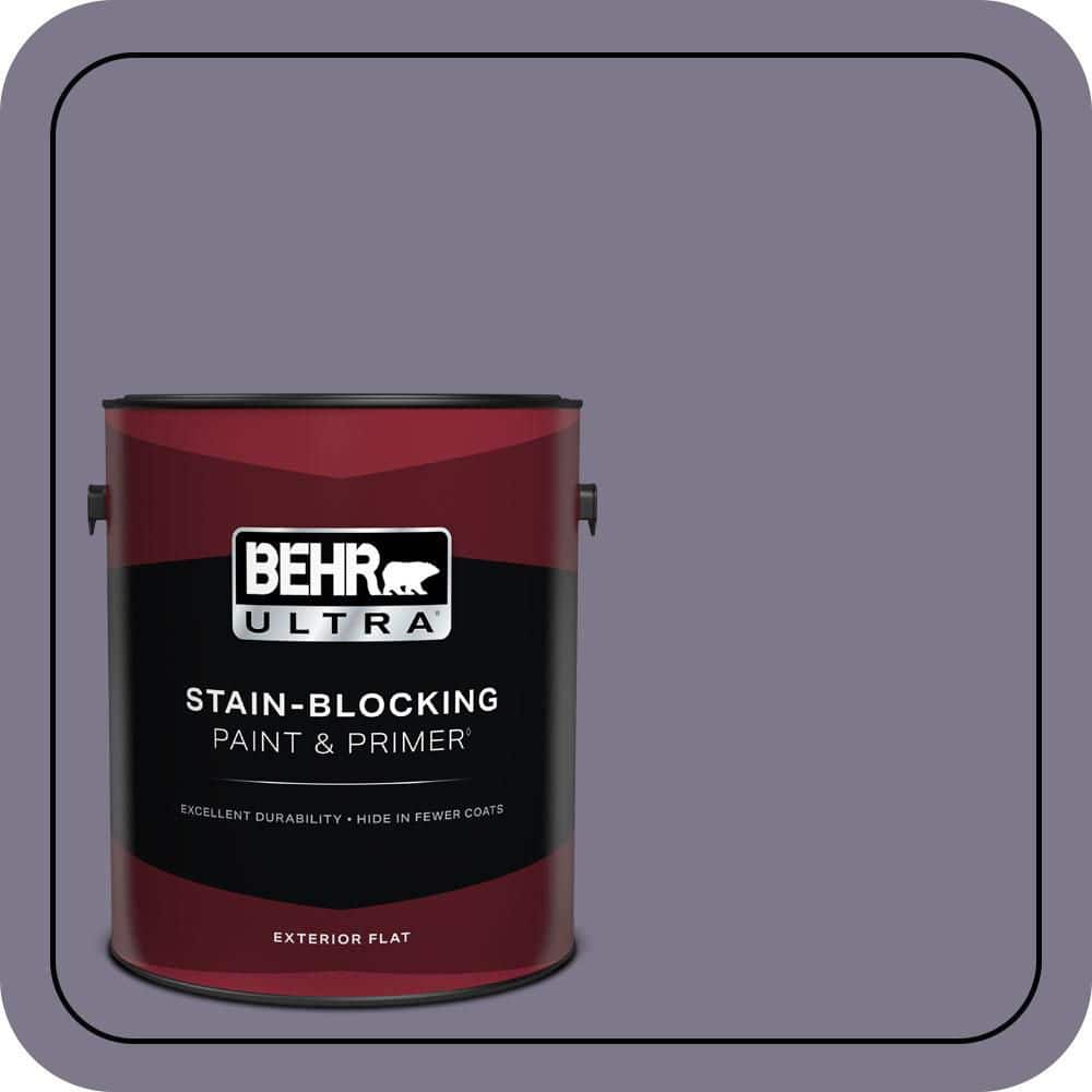 BEHR ULTRA 1 gal. #N560-5 Solitaire Flat Exterior Paint & Primer