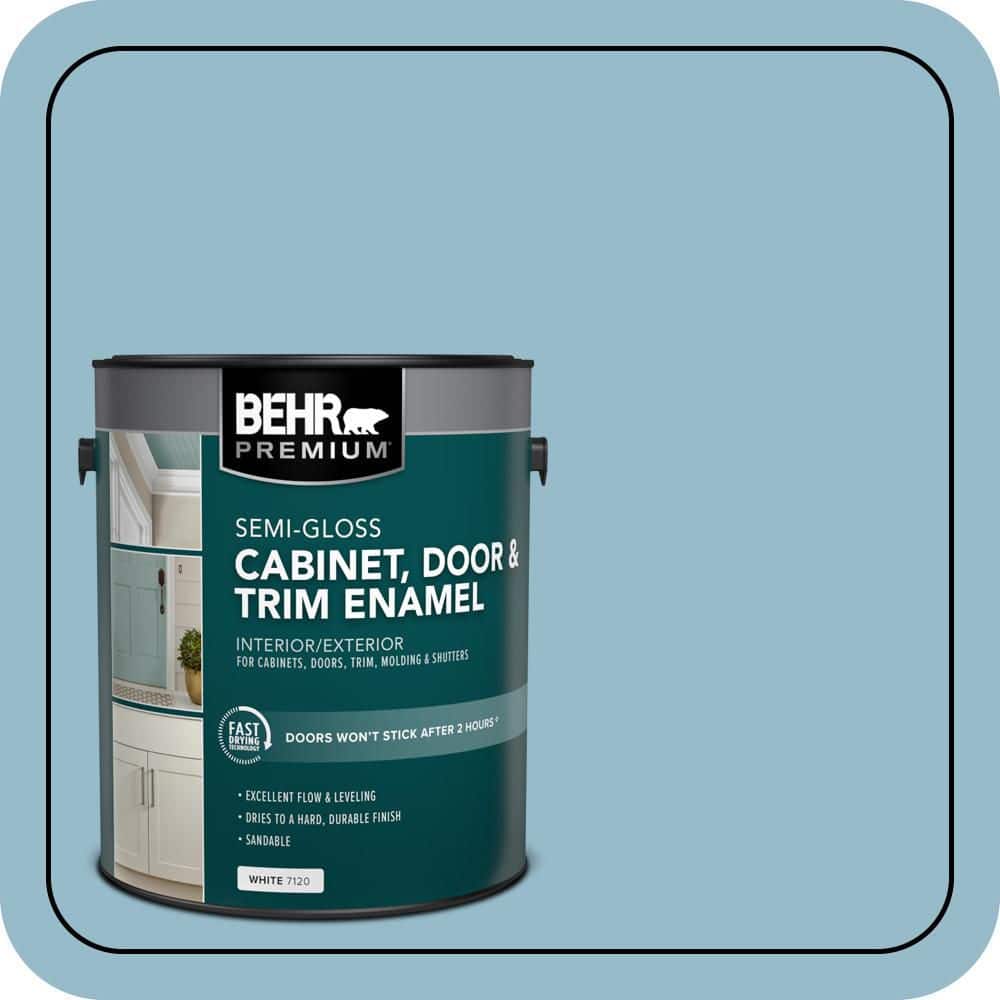 BEHR PREMIUM 1 gal. #S480-3 Sydney Harbour Semi-Gloss Enamel Interior/Exterior Cabinet, Door & Trim Paint