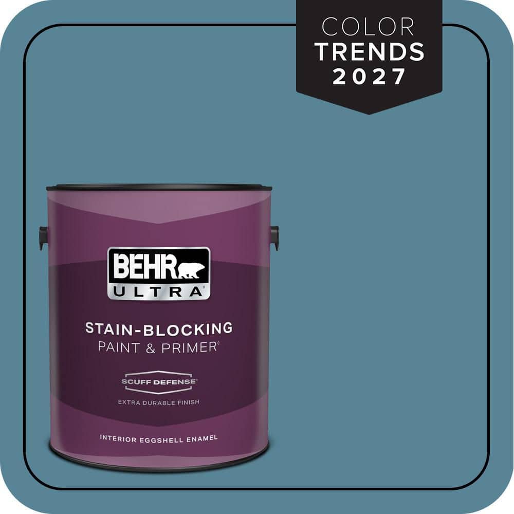 BEHR ULTRA 1 gal. #S480-5 Blue Moon Bay Extra Durable Eggshell Enamel Interior Paint & Primer