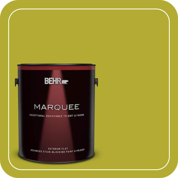BEHR MARQUEE 1 gal. #P340-6 Green Neon Flat Exterior Paint & Primer (2)