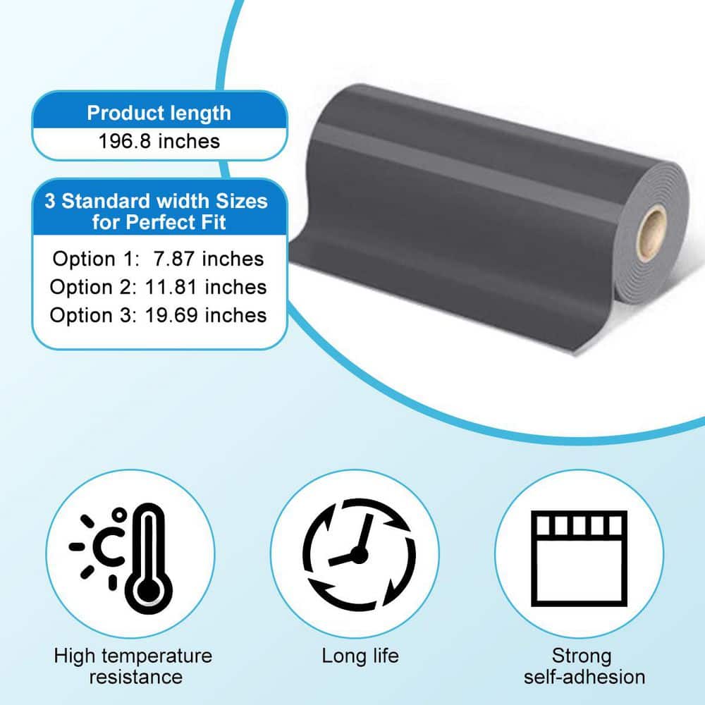 Wellco 19.68 x 196.8 in. Industrial Roof Waterproof Anti-Corrosive Tape Cuttable Polyethylene for Outdoor Metal Roofs Gray (3)