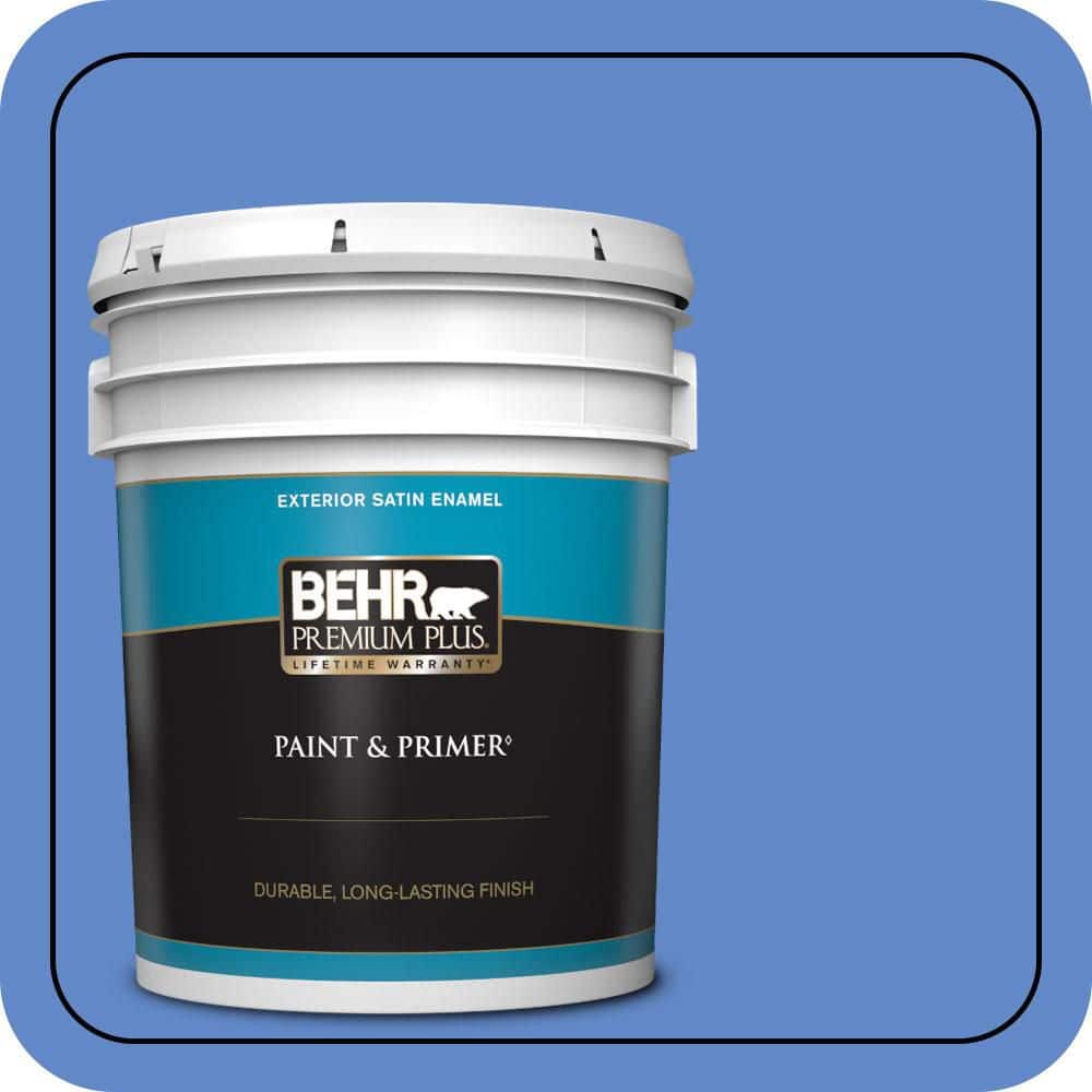 BEHR PREMIUM PLUS 5 gal. #P530-5 Integrity Satin Enamel Exterior Paint & Primer