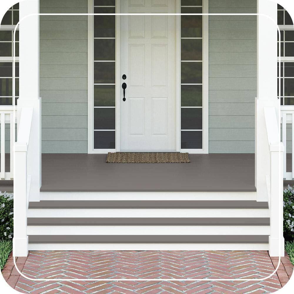 BEHR PREMIUM 1 gal. #PPU18-17 Suede Gray Textured Low-Lustre Enamel Interior/Exterior Porch and Patio Anti-Slip Floor Paint (3)